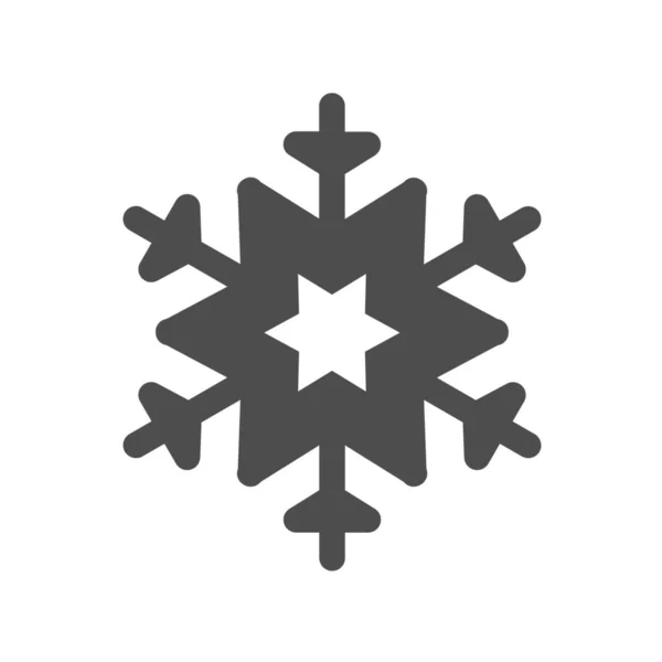 Icono Congelación Fría Navidad Estilo Sólido — Vector de stock