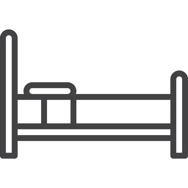 Muebles Cama Icono Del Hogar — Vector de stock