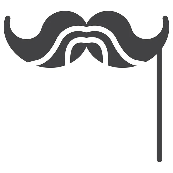 Accessory Carnival Mustache Icon — Image vectorielle