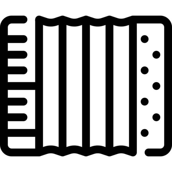 Accordeon Concert Instrument Icoon Outline Stijl — Stockvector