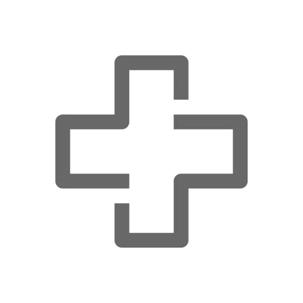 Ikona Opieki Zdrowotnej Nagłych Przypadkach Zarysie — Wektor stockowy