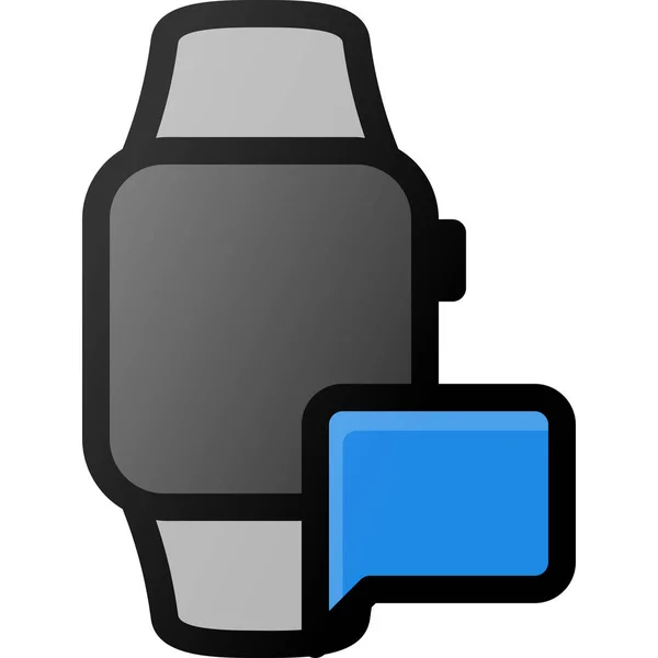 Smartwatch Message Icône Intelligente — Image vectorielle