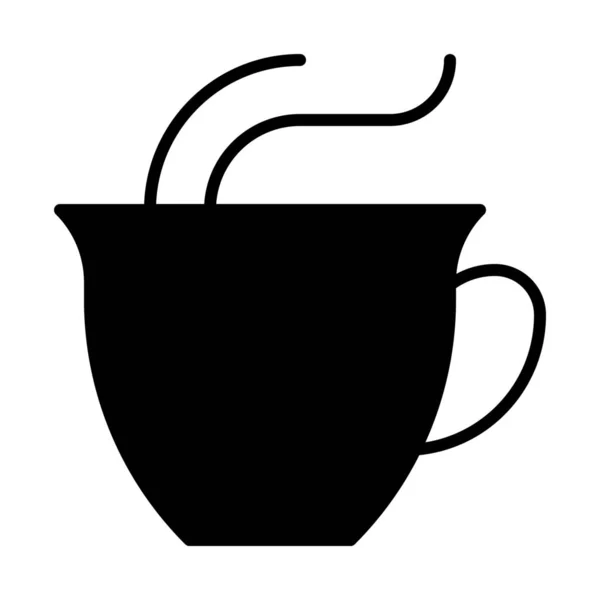 Кухонная Икона Чашки Кофе Твердом Стиле — стоковый вектор