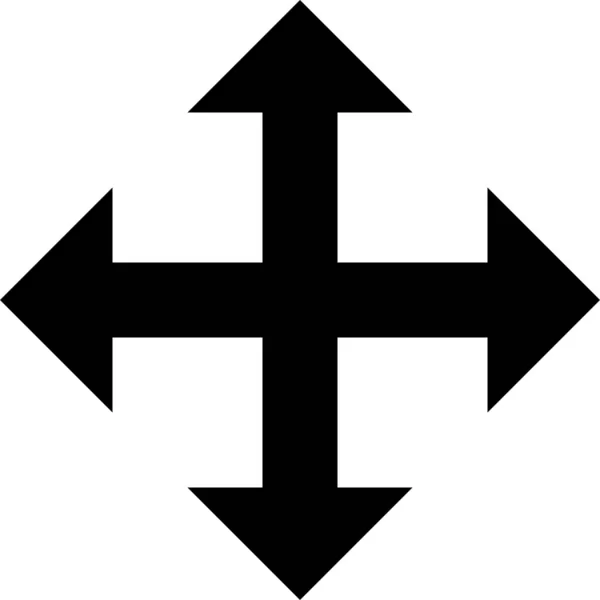 Pfeil Cursor Richtungs Symbol Outline Stil — Stockvektor