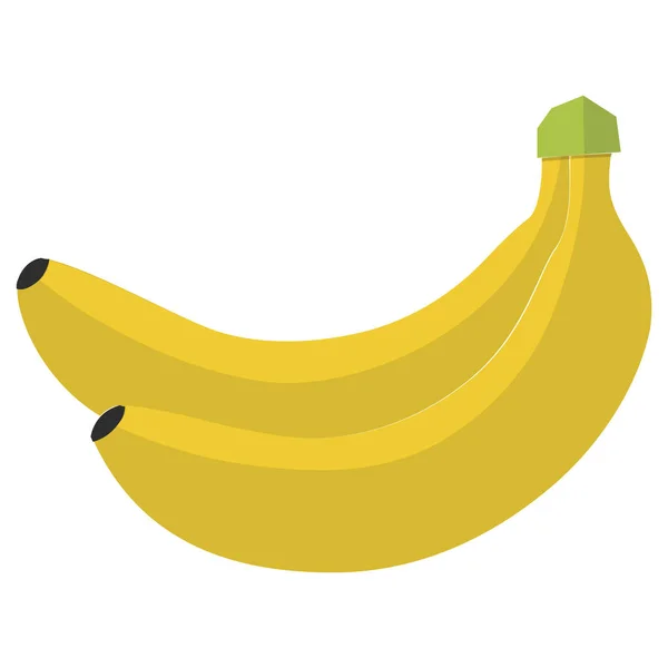 Μπανάνα Μπανάνα Εικονίδιο Τροφίμων Επίπεδη Στυλ — Διανυσματικό Αρχείο