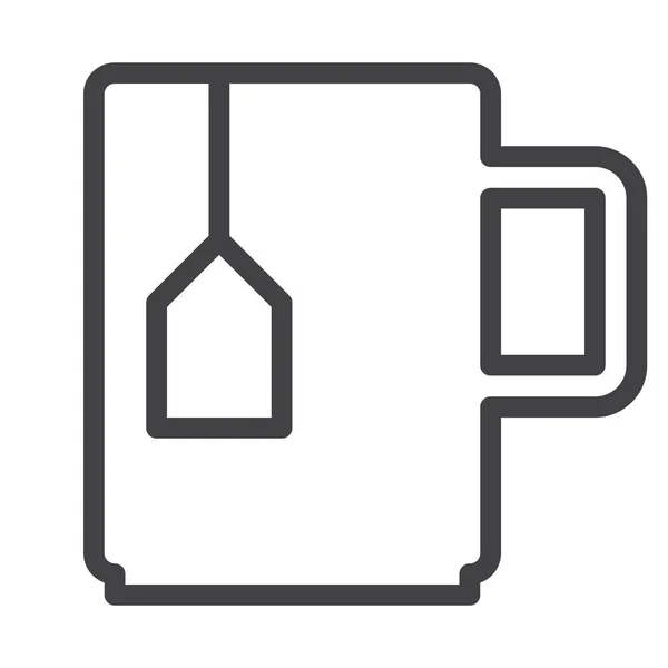 袋装杯子图标 轮廓样式 — 图库矢量图片