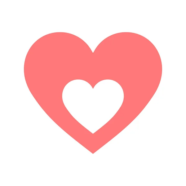 Αγάπη Καρδιά Εικονίδιο Εραστή Στερεό Στυλ — Διανυσματικό Αρχείο