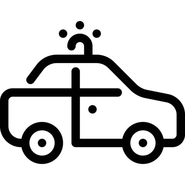 Auto Agent Politie Pictogram Contouren Stijl — Stockvector