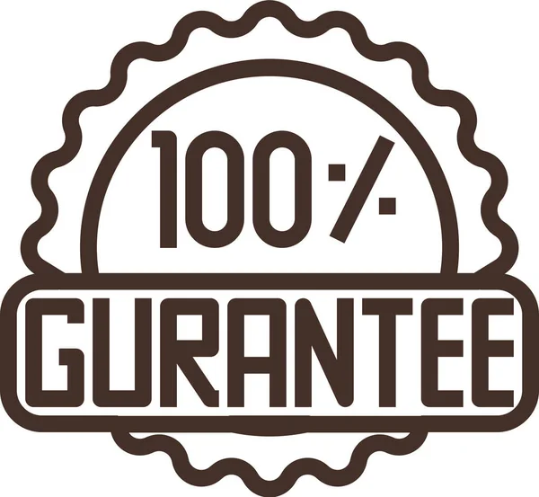Certify Guarantee Icon Outline Style — 스톡 벡터