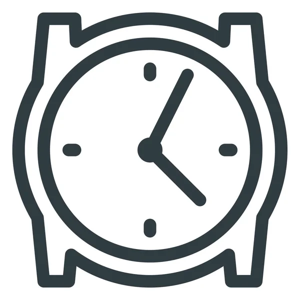 Clock Time Watch Icon Outline Style — Stock Vector