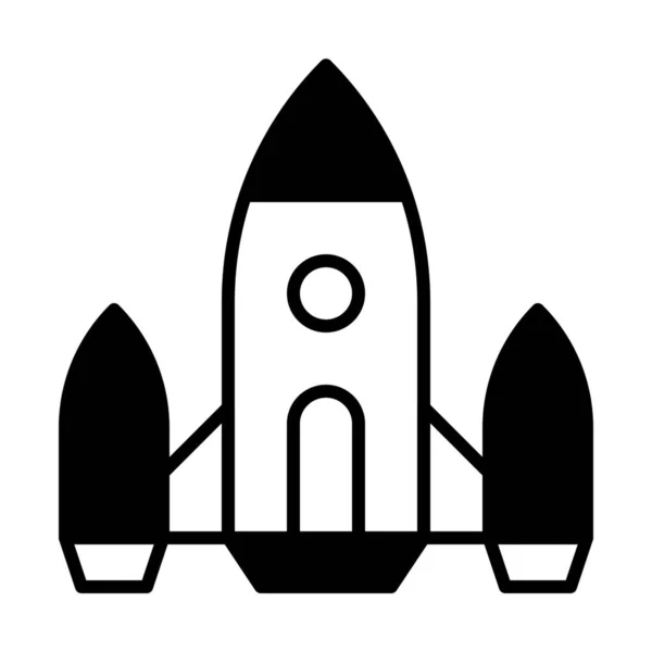 Cep Roketi Soket Simgesi Katı Biçiminde — Stok Vektör