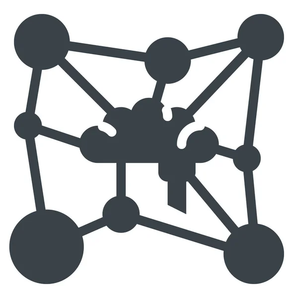 ニューロマーケティング接続ネットワークアイコン — ストックベクタ
