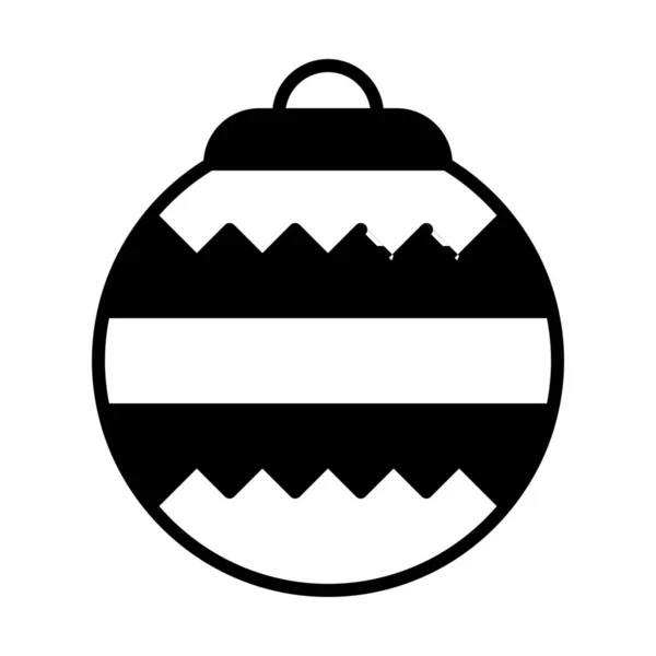 Kerstspeelgoed Decoratie Vakantie Icoon Massieve Stijl — Stockvector