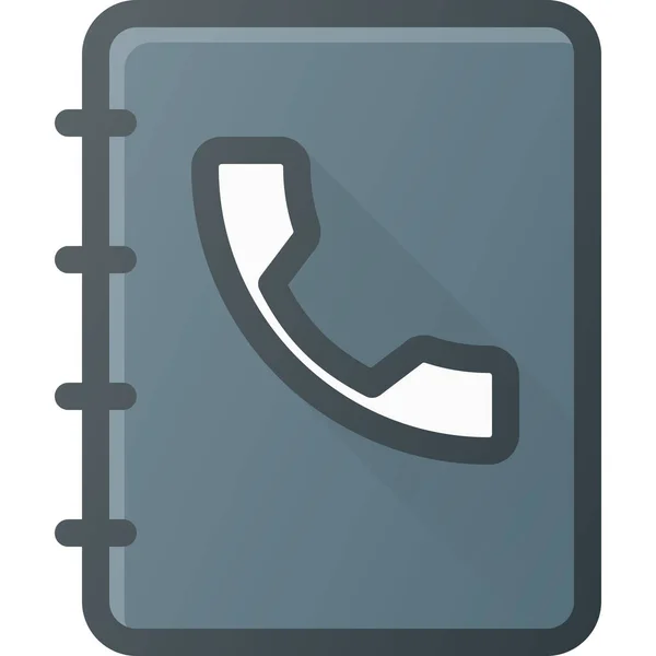 Address Book Contact Icon Filled Outline Style — 스톡 벡터