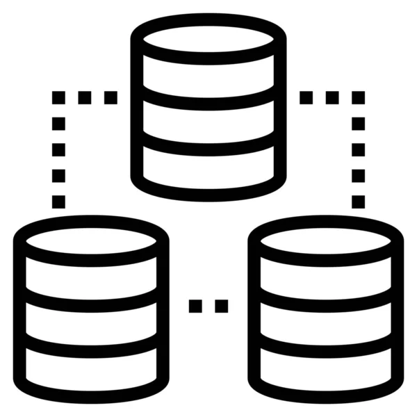 Icono Información Base Datos Estilo Outline — Archivo Imágenes Vectoriales