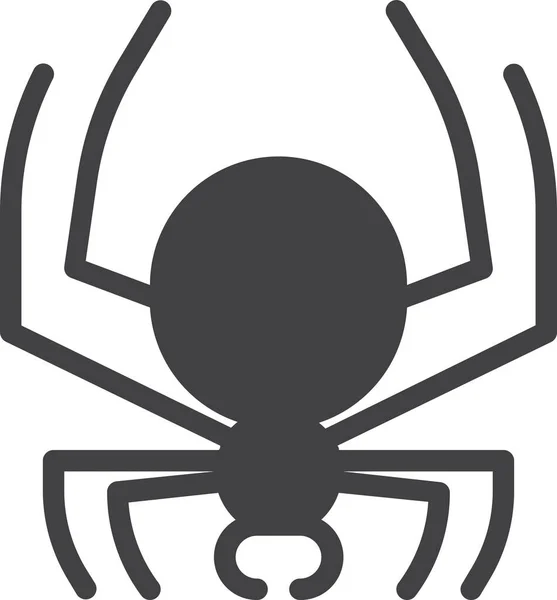 Giftige Spin Tarantula Icoon Solid Stijl — Stockvector