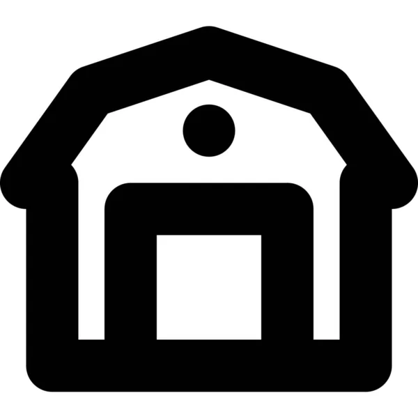 Barn Building Farm Icon Outline Style — Stock Vector