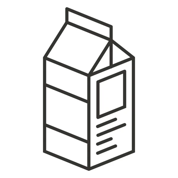 Icona Della Confezione Arancione Latte Stile Outline — Vettoriale Stock