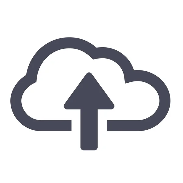 Εικονίδιο Dropbox Κίνησης Cloud Στερεό Στυλ — Διανυσματικό Αρχείο