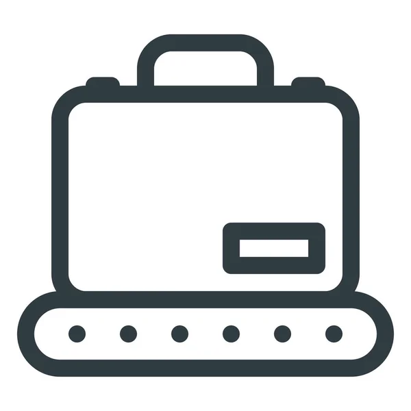 Bag Case Transportband Icoon Outline Stijl — Stockvector