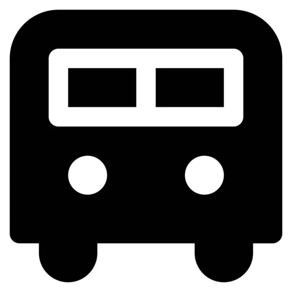 Otobüs Sürücüsü Simgesi Solid Biçimi — Stok Vektör