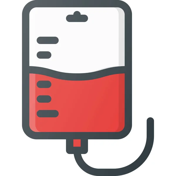 Gezondheid Infusie Vloeistof Pictogram Gevulde Omtrek Stijl — Stockvector