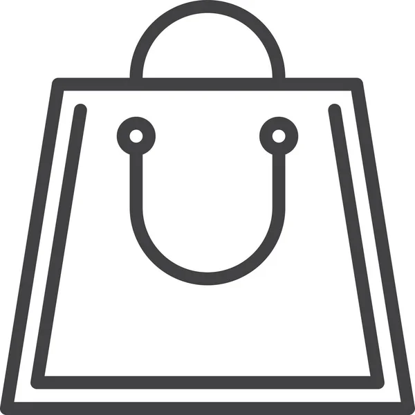 Bolsa Compras Icono Del Esquema Estilo Del Esquema — Archivo Imágenes Vectoriales