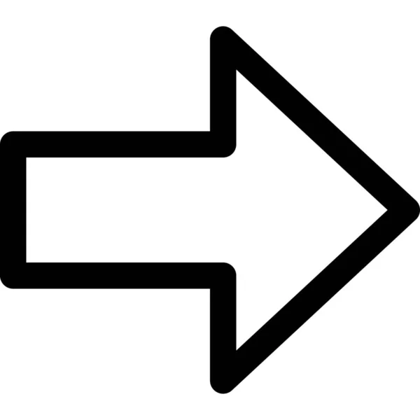 Icono Comunicación Flecha Acción Estilo Esquema — Vector de stock