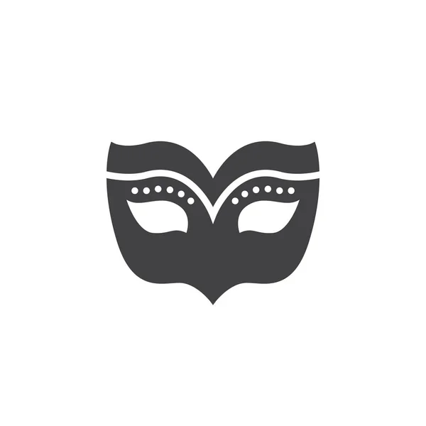 Máscara Mascarada Icono Sólido Estilo Sólido — Vector de stock