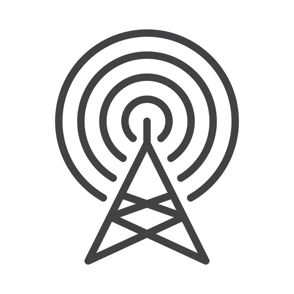 Иконка Радиолокационной Антенны Категории Военные Военные — стоковый вектор