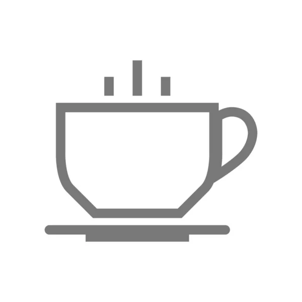 Ποτό Πρωινό Καφέ Εικονίδιο Στυλ Περίγραμμα — Διανυσματικό Αρχείο