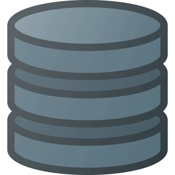 Datenbank Server Symbol Stil Ausgefüllter Umrisse — Stockvektor