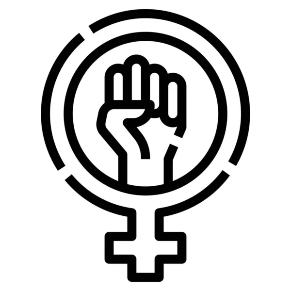 Feminism Feminine Sign Icon — Stock Vector