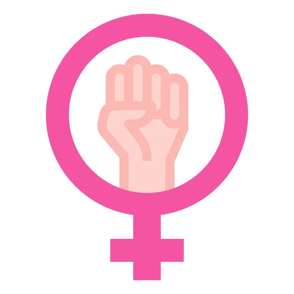 Feminism Feminine Sign Icon — Stock Vector