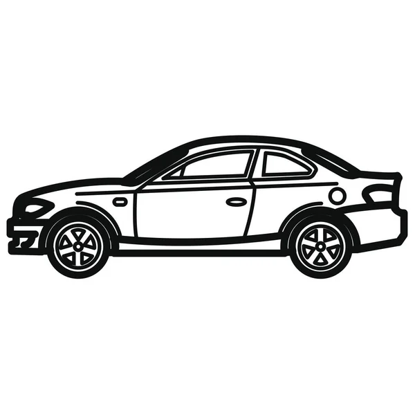 Auto Car Coupe Icon Outline Style — Stock Vector
