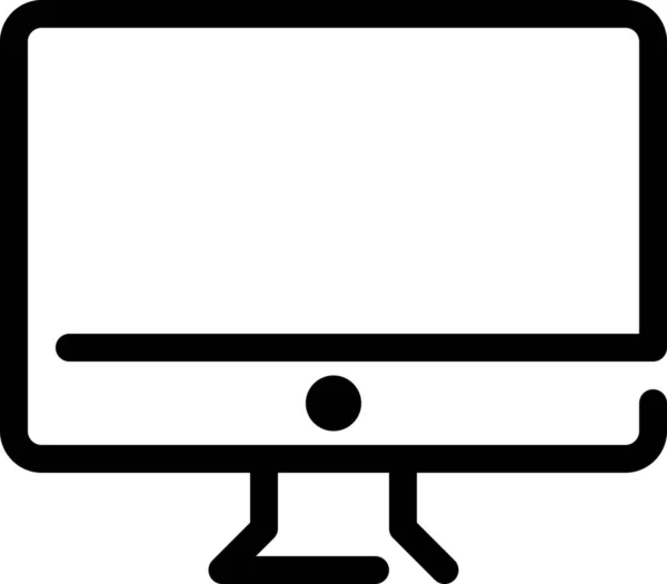Computer Mac Symbol Outline Stil — Stockvektor