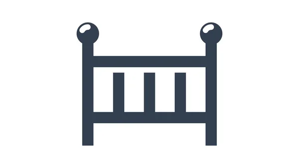 Bed Children Bed Furniture Icon Outline Style — Stock Vector