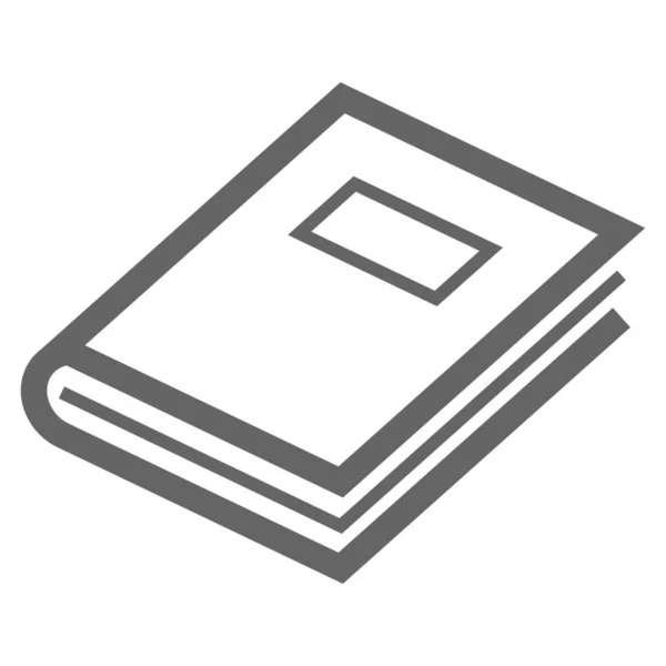 Ikona Znalostního Média Knihy Stylu Osnovy — Stockový vektor
