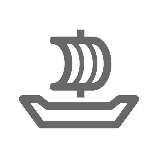 Ярмарок Човнів Круїз Значок Стилі Контур — стоковий вектор