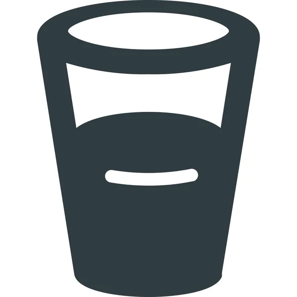 Bebida Bebidas Icono Vidrio Estilo Sólido — Vector de stock