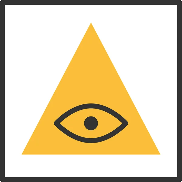 Abstract Eye Geometric Icon Flat Style — Stock Vector