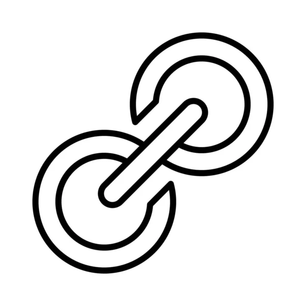 Hyperlink Symbol Für Kettenverbindung Umrissstil — Stockvektor