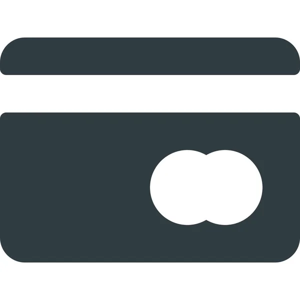 Icône Crédit Carte Bancaire Dans Style Solide — Image vectorielle