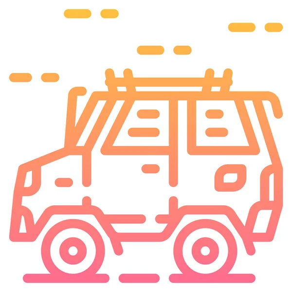 스타일의 자동차 Jeep Transport Icon — 스톡 벡터