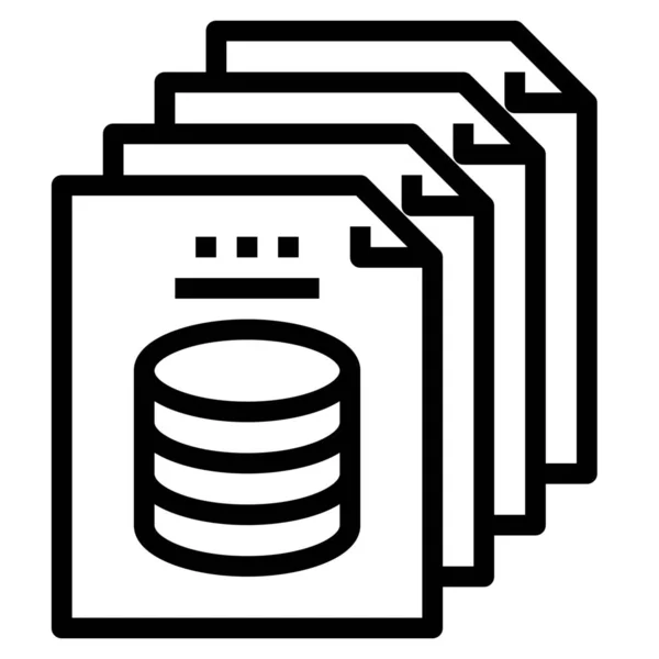 Datenbank Hadoop Symbol Outline Stil — Stockvektor