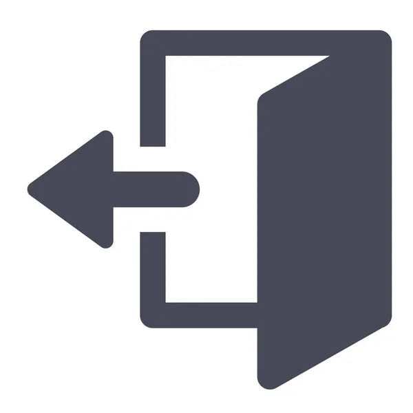 Close Door Exit Icon Solid Style — 스톡 벡터