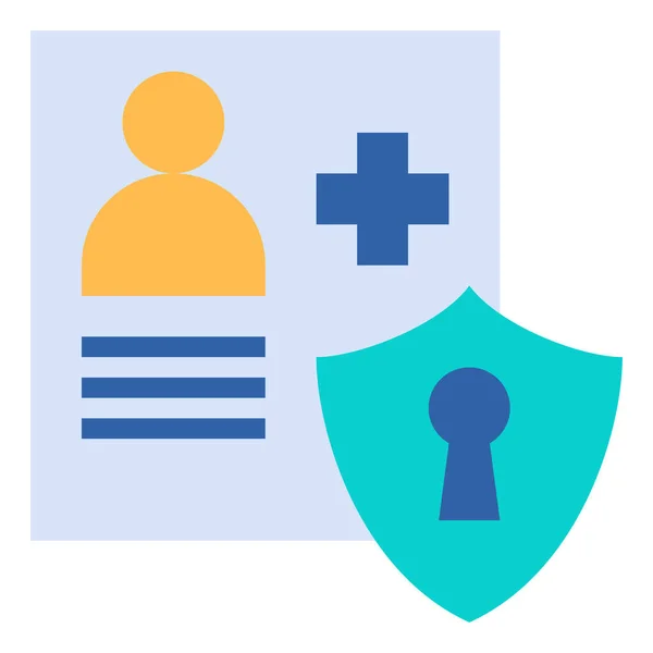 Data Security Patient Icon — Stock Vector