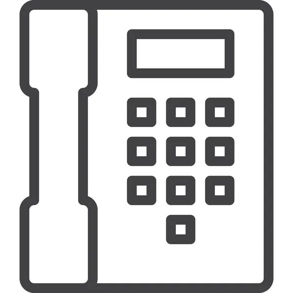 Значок Контактного Телефону Виклику Стилі Контур — стоковий вектор