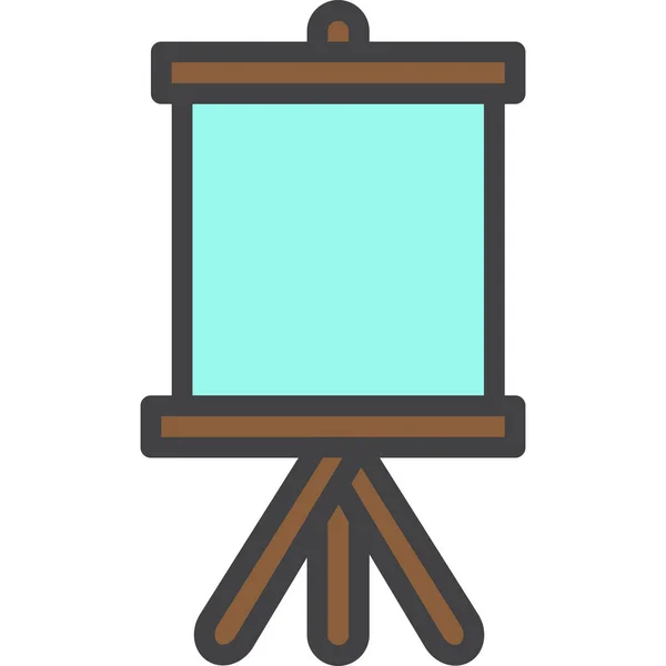 Easel Canvas Blank Icon — Stock Vector