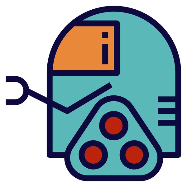 Explore Robot Robotics Icon Filled Outline Style — Vector de stock